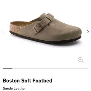 Birkenstock Boston Clogs - Taupe Suede Leather
